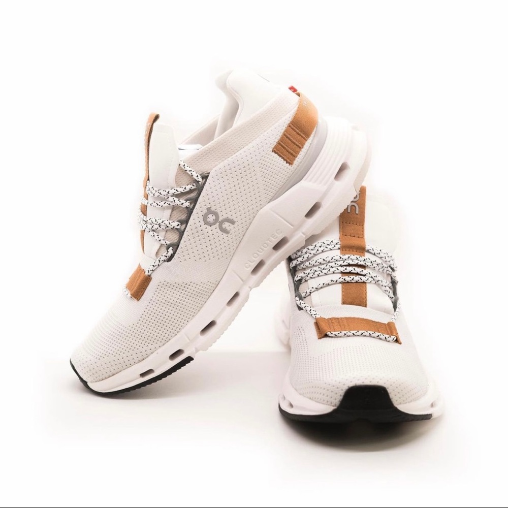 On Running Cloudnova White Pearl Pecan Women’s Size 8
